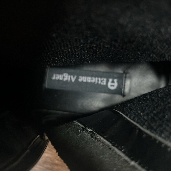 Etienne Aigner Klark Black REAL Leather Boots size 9 - Picture 13 of 14